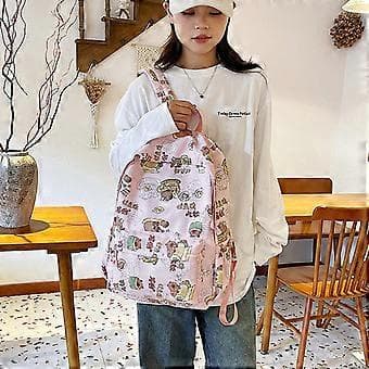 Travel Backpack for Teens, Everyday Backpack, Lightweight Backpack, School Bag for Students, Cartoon Capybara Backpack, Black Black Black