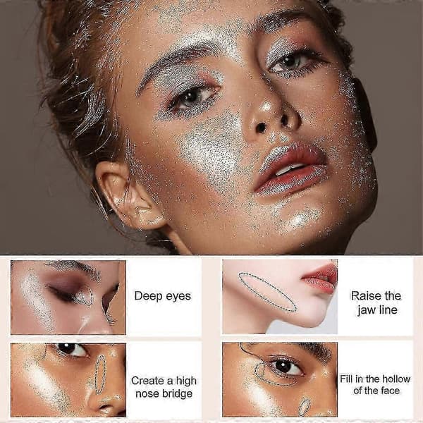 Multifunksjonell høyglans skygge blush stick tredimensjonal