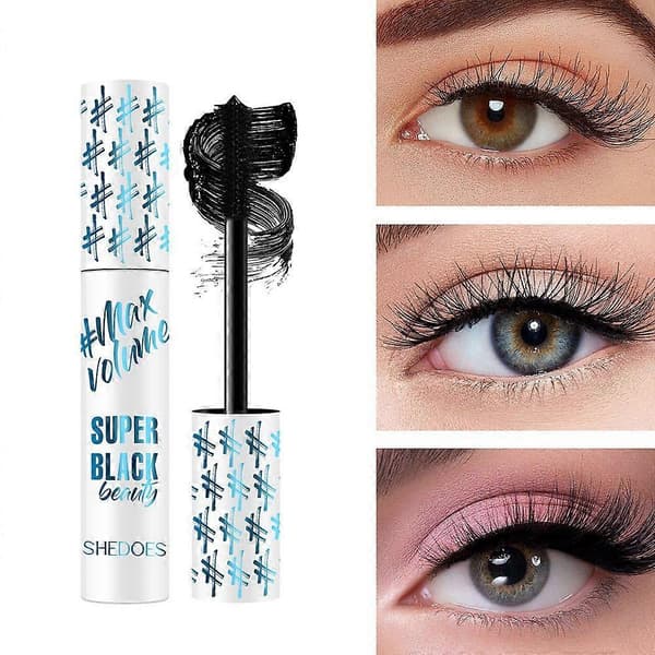 Super Sort Mascara, Vandfast & Langtidsholdbar (10ml) blue 1PCS