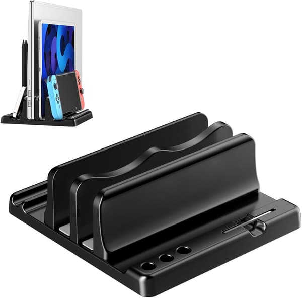 Vertikalt laptopstativ, justerbart 4-i-1 ABS