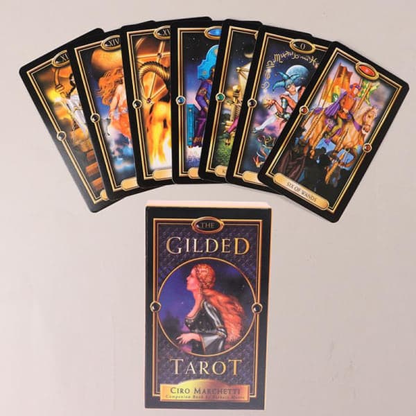 Gilded Tarot Deck - 78 Kortstokker for Spådom & Veiledning på Engelsk