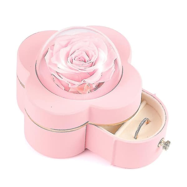 Rose Box Bevart Blomst Rose Smykkeoppbevaring Organizer
