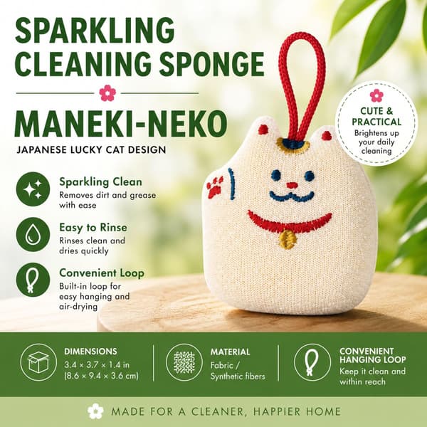 Glitrende svampesæt – japansk Maneki Neko & Daruma (2-pak)