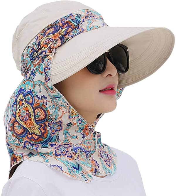 Sammenfoldelig, formbar, ekstra stor floppy solhat, vendbar, UPF 50+, strandhat beige beige