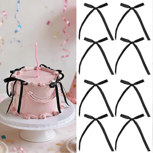 30 stk Kakestrikker Sløyfer Dekor 15cm DIY Dekor Polyester Bursdag Bryllup M8S6