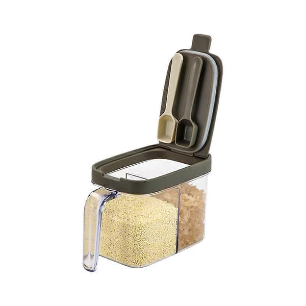 Krydderiboks Køkkenudstyr Integreret Multi-rum Opbevaring Salt Msg Flaske Gray B