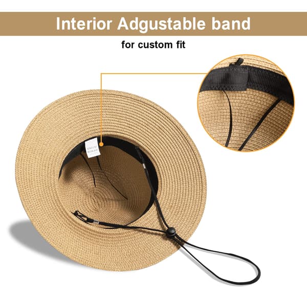 Women's Beach Hat, UPF 50+ UV Protection Wide Brim Summer Straw Hat, Foldable and Rollable.