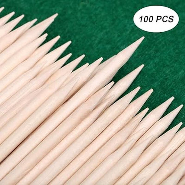 100-pack Double-Ended Cuticle Pushers - Multifunctional Nail Sticks