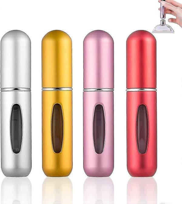 4 stk 5ml Parfymeatomiser, Påfyllbar Parfymeatomiser, Mini Bærbar