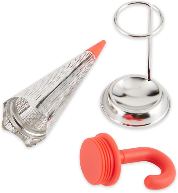 Nyhed Te-infuser til løs te/Te-infuser med drypholder, paraply/stativ, 14*3.5*3.5cm