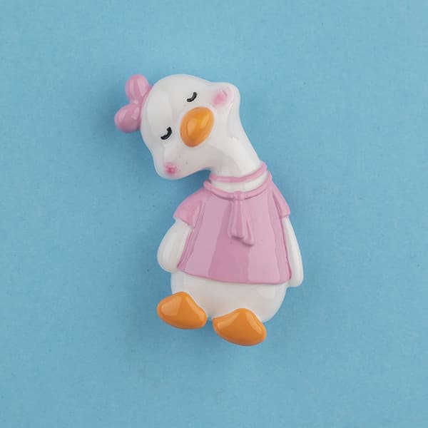 6 Rubber Refrigerator Magnets, The Crooked Duck, Cute 3D Fridge Magnets E