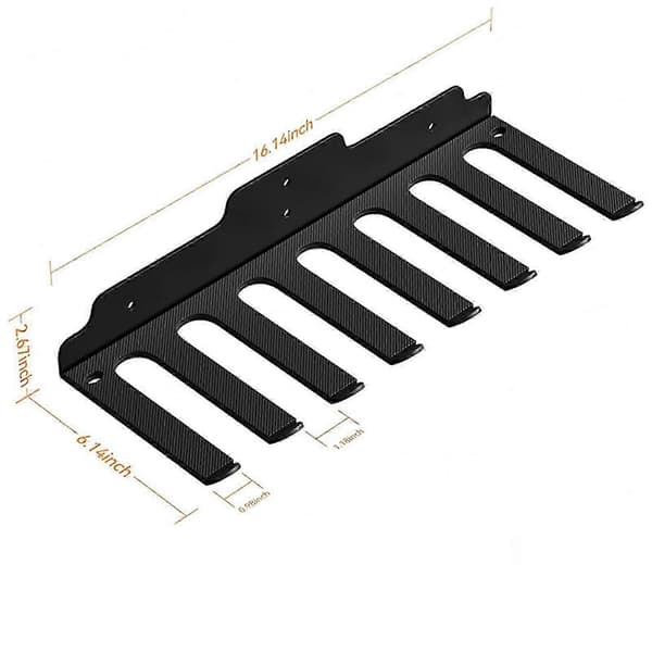 Skivstångsställ Väggmonterat Skivstångsställ Robust Vikthållare för Hemmet 2 Krokar 8 Hooks Optional