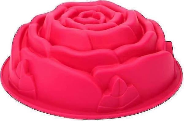 Tizzy Silikon Kakeform - 9\" - Rose Design - Rød