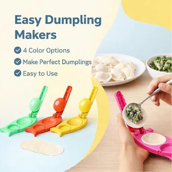 2-i-1 Dumpling Maker Dejpresseform Nemt Køkkenredskab D 1pcs