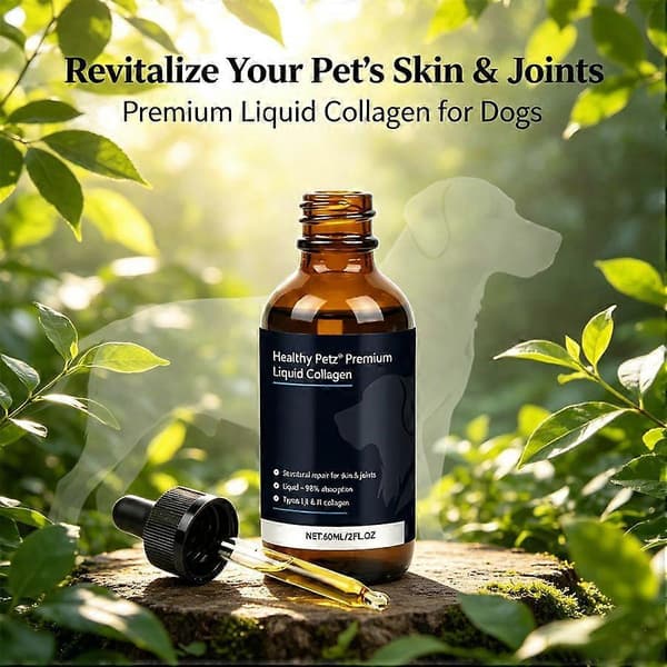 Flydende kollagentilskud til hunde 60 ml, opretholder ledkomfort