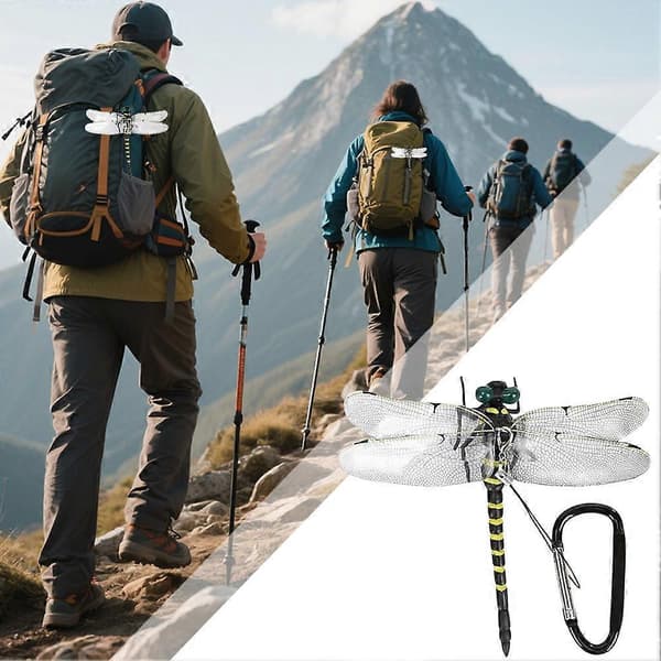 3D Dragonfly Insect Repellent Clips - Realistic Dragonfly Hats & Backpack Accessories for Effective Insect Protection