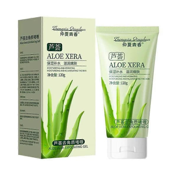 Aloe Vera Eksfolierende Gel 120g - Skånsom Fjernelse af Døde Hudceller