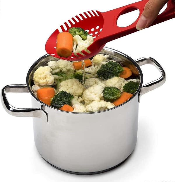Nylon Spaghetti Server Non-Stick Pasta Fork Slotted Spoon Food Strainer