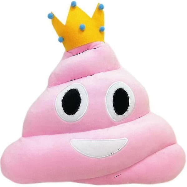 Pute Bæsj 35 X 30 Cm Emoji Plysjpute, Sofapute Soverom Pute Bæsj