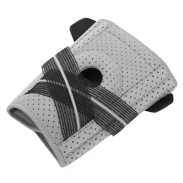 Knee Pad with Strap Breathable Comfortable Grey 3D Cut Ergonomic Design Adjustable Protective Knee Pad for Adult