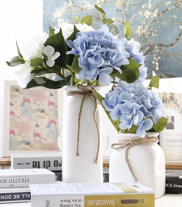 Artificial Flowers Blue Hydrangea 3PC Artificial Hydrangea Flowers