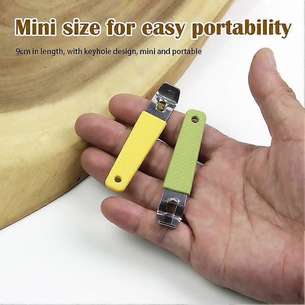 Bærbar Mini oral væskeflaskeåbner Alsidig Rustfrit Stål D2X1 yellow 1pcs