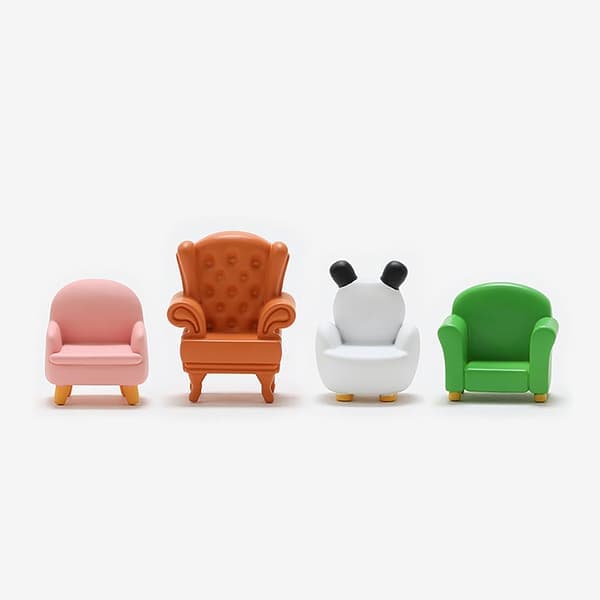 3D Sød Sofa Køleskabsmagnet - Magnetisk Mærkat 3D Design Fint Håndværk Solid Simuleret Sofa Køleskabsmagnet til Køleskab Bue