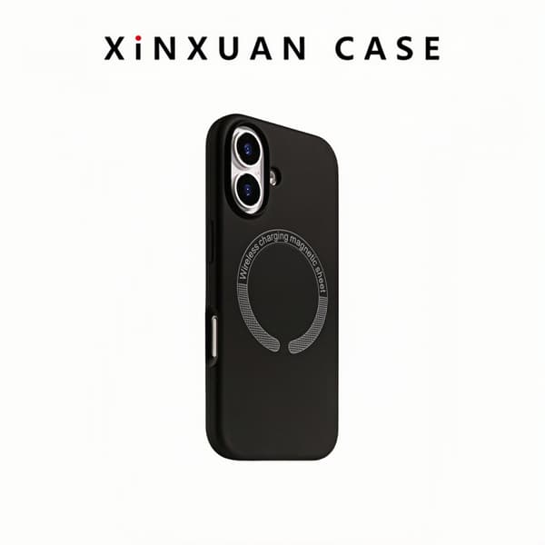 iPhone 17 Liquid Magnetic Phone Case, Skin Feel, Large Hole, Simple Anti-fall Protective Case Graphite Black Graphite Black iPhone 17
