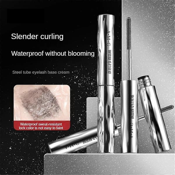 Vipper Mascara Vanntett Silke Fiber Svart Lang Krøllende Vippeforlengelse 2PCS