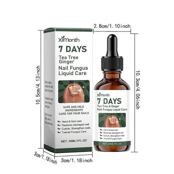 7Days Ingefära & Tea Tree Nagelvätska, Tillväxtserum Vård Närande Vård ^|