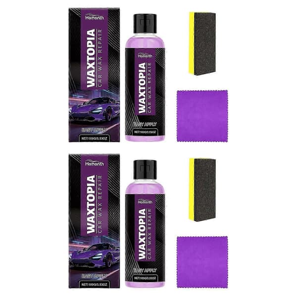 Waxtopia Bil Ridsefjerner - Auto Maling Ridsefjerner Restaureringssæt Langtidsholdbart Beskyttende Lag til Alle Køretøjer Ny Ankomst S06 2 Sets