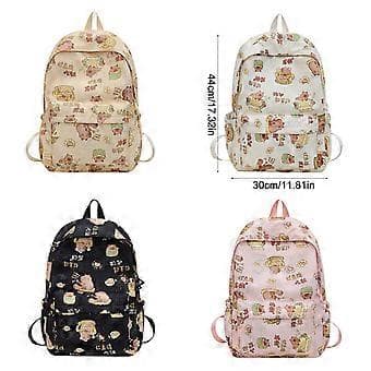 Travel Backpack for Teens, Everyday Backpack, Lightweight Backpack, School Bag for Students, Cartoon Capybara Backpack, Black Black Black