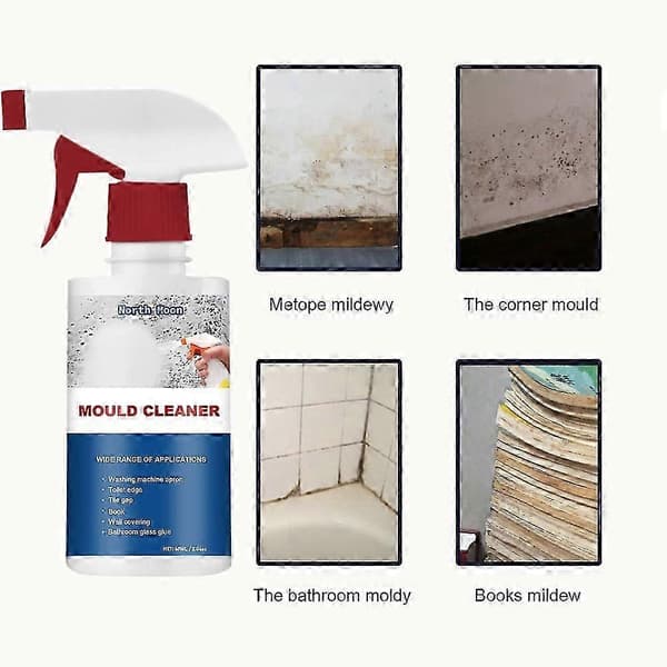 Multi Surface Skimmel- og Meldugfjerner Spray 1-3 Flasker til Badeværelsesfliser, Lofter og Vægrengøring 2pcs