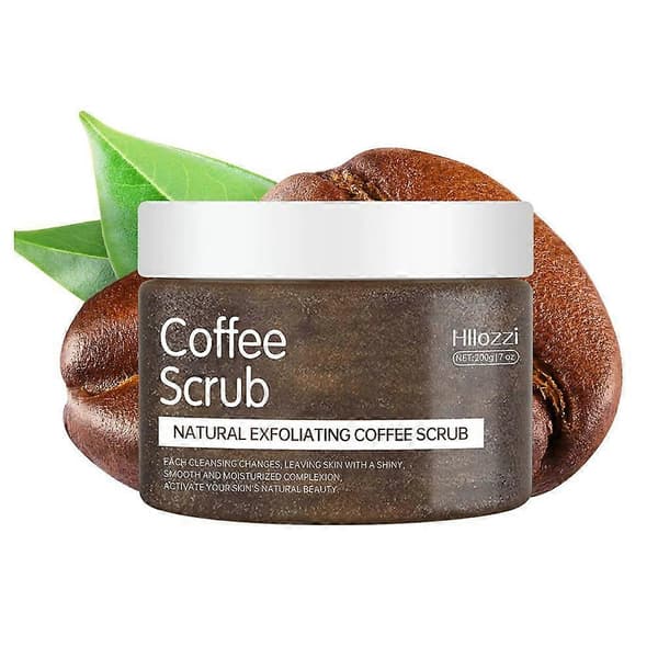 Kroppsskrubb 200g - Exfolierande saltskrubb för slät hud, kokos kaffe gurkmeja Coffee 1pcs