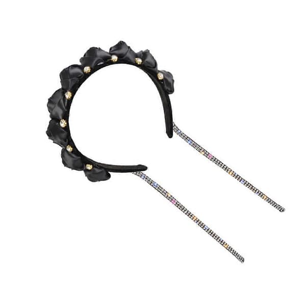 Duskhårband Blomsterhårbånd med Rhinestone for kvinner Hodeplagg