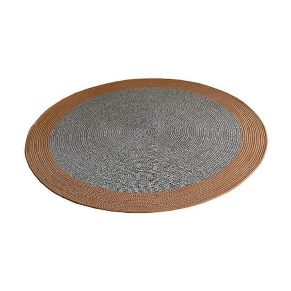 Handvävd matta Handvävd matta Rustik Boho Present Modernt golv för barnkammare Round 100cmx100cm