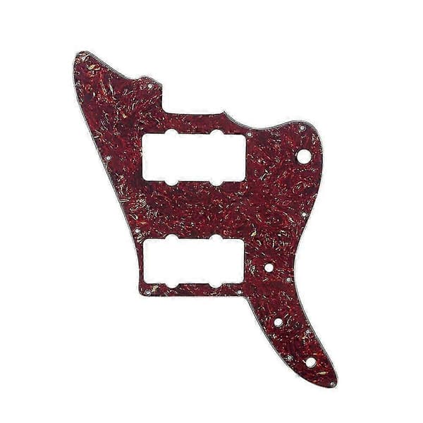 Plektrumskydd kompatibelt med Jazzmaster PAF-gitarr utan rytmkontroll Red