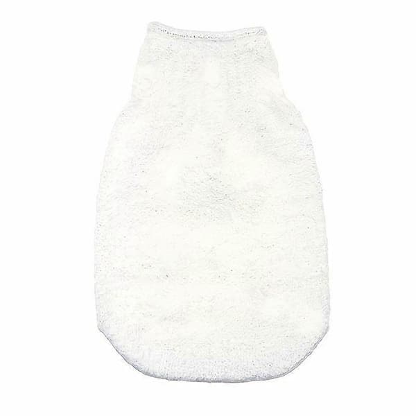 Bärbar badhandske, bubbelnät tvättpåse, resevänlig exfolierande handduk, oparfymerad, 1-pack White