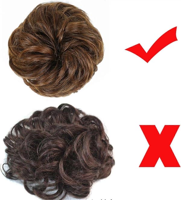 Hårknute-forlengelse, rotete chignon-hårdel for kvinner, brun 28H613, umiddelbart volum, elastisk passform