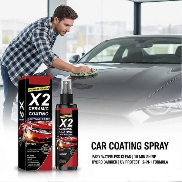 X2 Keramisk Belægningsspray, Bilbelægningsspray - 100ml