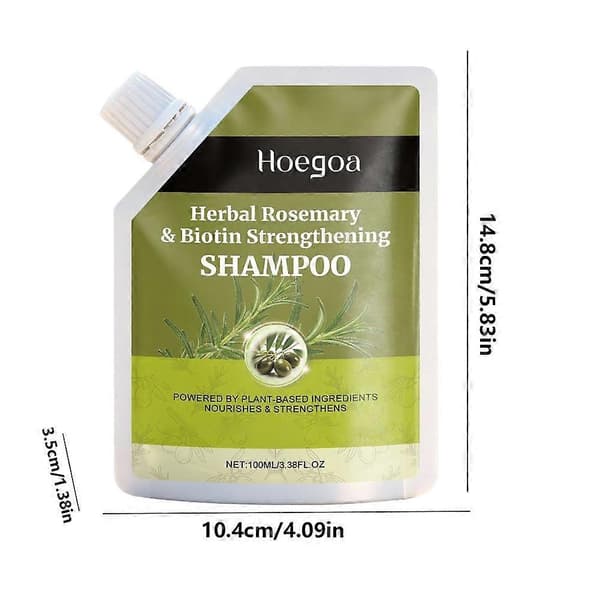 Rosmarin Biotin Schampo - Örtstärkande, Närande Hårbotten, Volymhår, 100ml