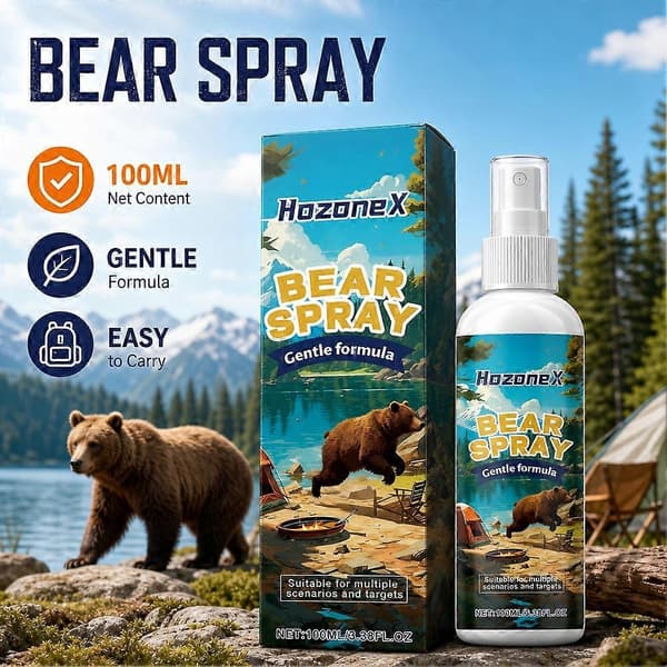 Bærbar bjørneafvisende spray til flere scener til vandreture, camping udendørs 1pcs A