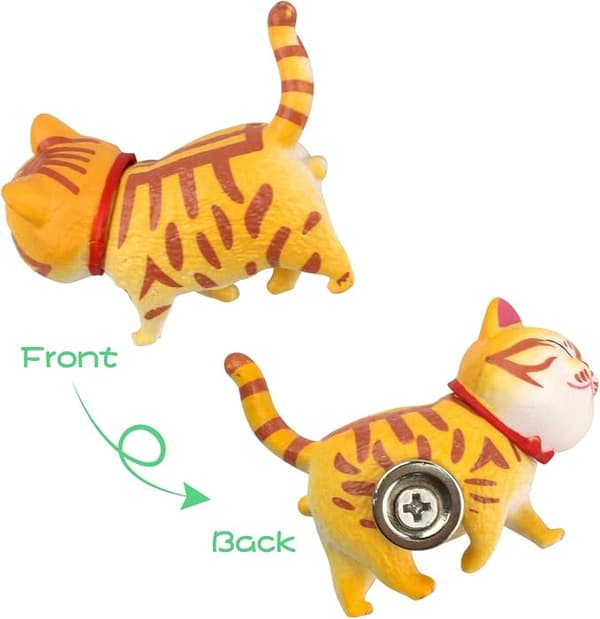 Katt kylskåpsmagnet Kontorsmagnet, 3D Stereo Katt Stark Kylskåpsmagnet B