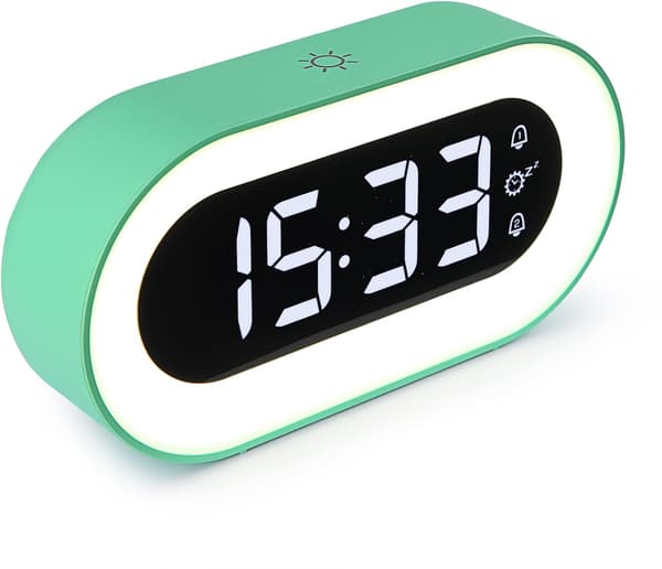 LED Digital Alarm Clock with Dimming Mode / 18 Music Night Light