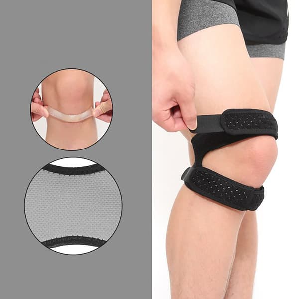 Knee Support Strap 2 Pcs Patella X Shape Double Fixation Breathable Comfortable Tendon Band