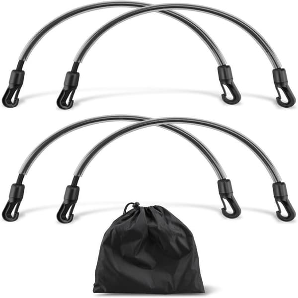 Horse Blanket Leg Straps with Double Clips, Elastic Replacement Straps 4 pcs + 1 Bag