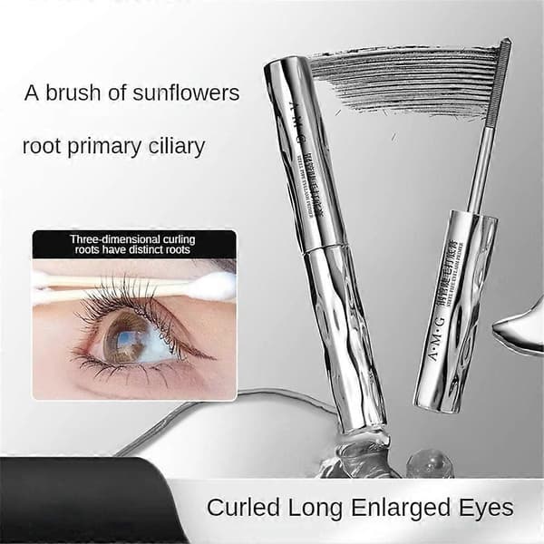 Vandfast Silkefiber Sort Lang Krøllende Øjenvippeforlænger Mascara 2PCS