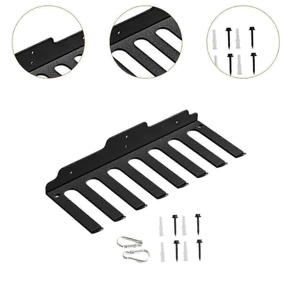 Skivstångsställ Väggmonterat Skivstångsställ Robust Vikthållare för Hemmet 2 Krokar 8 Hooks Optional