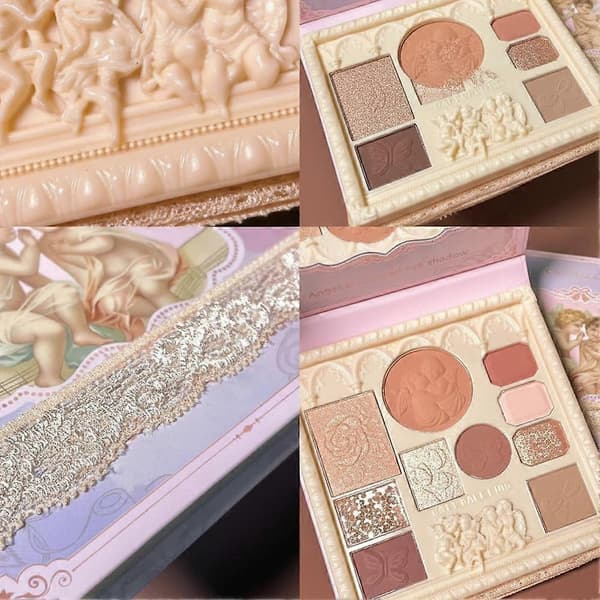 ✅ Relief Angel Eye Shadow Powder Blusher Highlight Pla All-in-one U5S8
