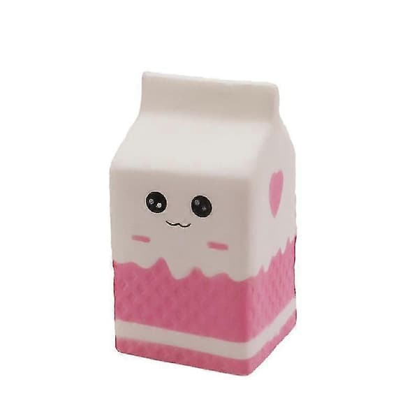 Bløde Squishies Yoghurt Mælk Voksen Dekompressionslegetøj, Hvid, 12*6*6cm